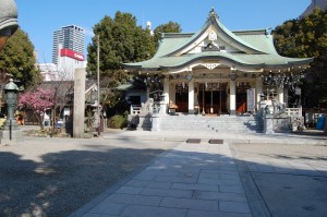 難波八阪神社　紅梅　2/3